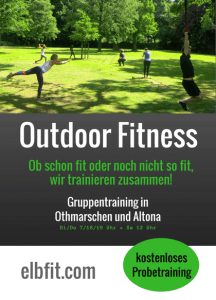 Outdoor Fitness Gruppentraining Flyer